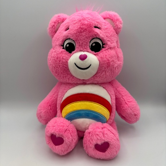 Care Bears Pink Cheer Bear Nostalgic Retro Inspired Plush Stuffed Animal - Picture 1 of 10